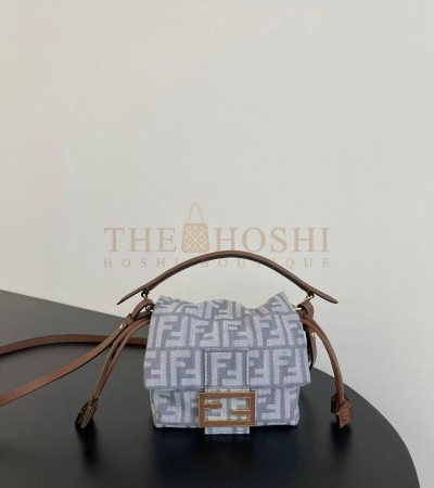 FENDI MAMA EMBROIDERED DENIM SHOULDER BAG 16X10X13CM MASTER QUALITY 